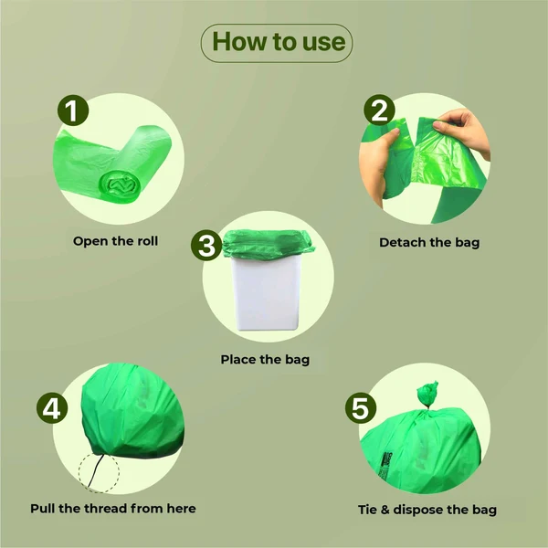 Leakproof Garbage Bags with Drawstring - Image 2